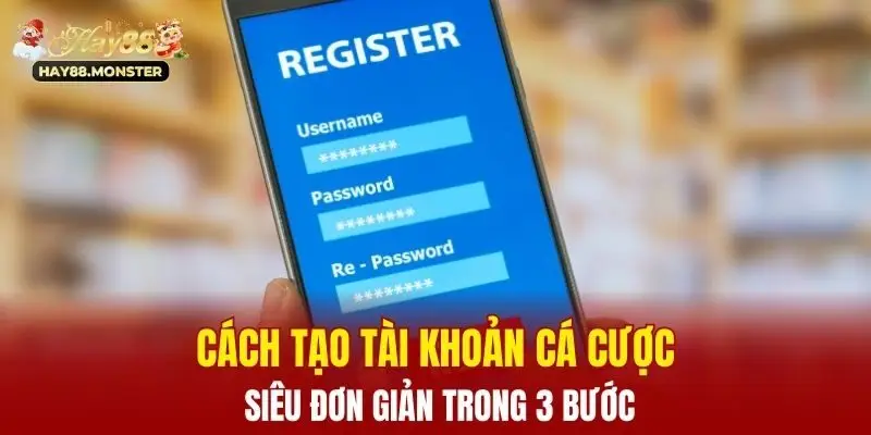Cách tạo tài khoản cá cược siêu đơn giản trong 3 bước