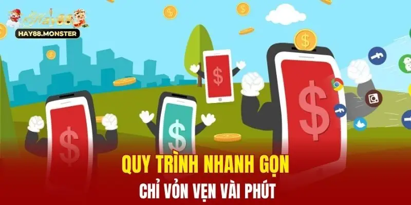 Quy trình nhanh gọn chỉ vỏn vẹn vài phút